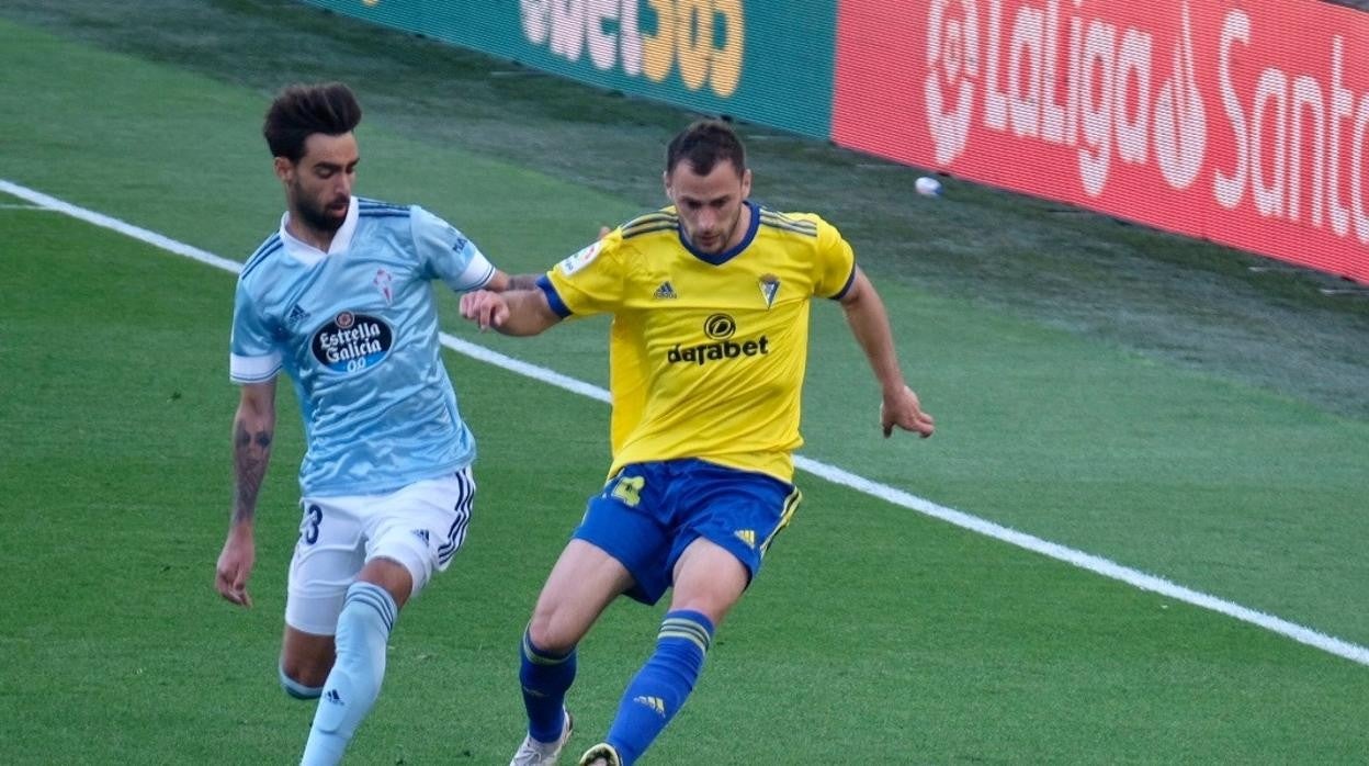 Malbasic en el partido ante el Celta