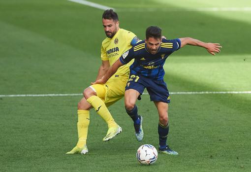 Sobrino esta temporada en un encuentro con el Cádiz CF en Villarreal.