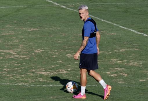 Salvi durante el entrenamiento.