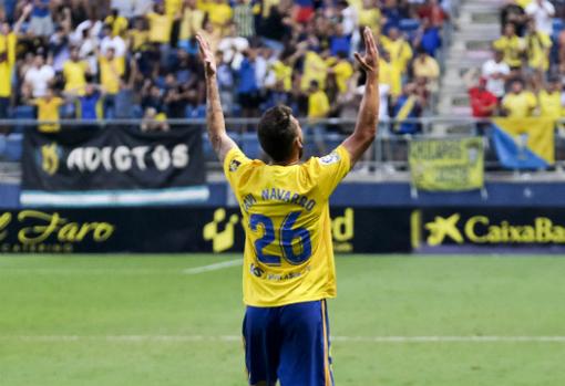 Javi Navarro tuvo sus minutos con el Cádiz CF.