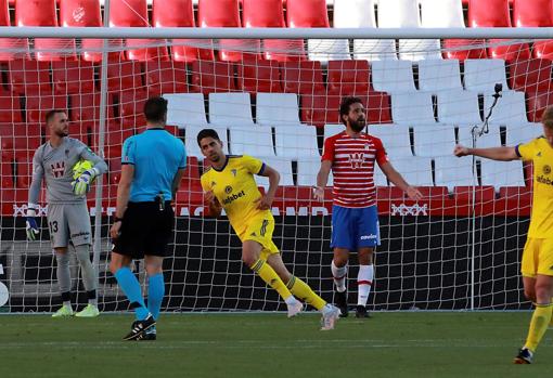 El gol de Sobrino al Granada que certificó la permanencia del Cádiz CF en Primera la temporada pasada.