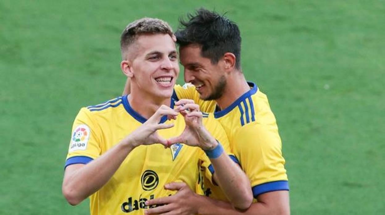 Alejo celebra su gol de la pasada temporada