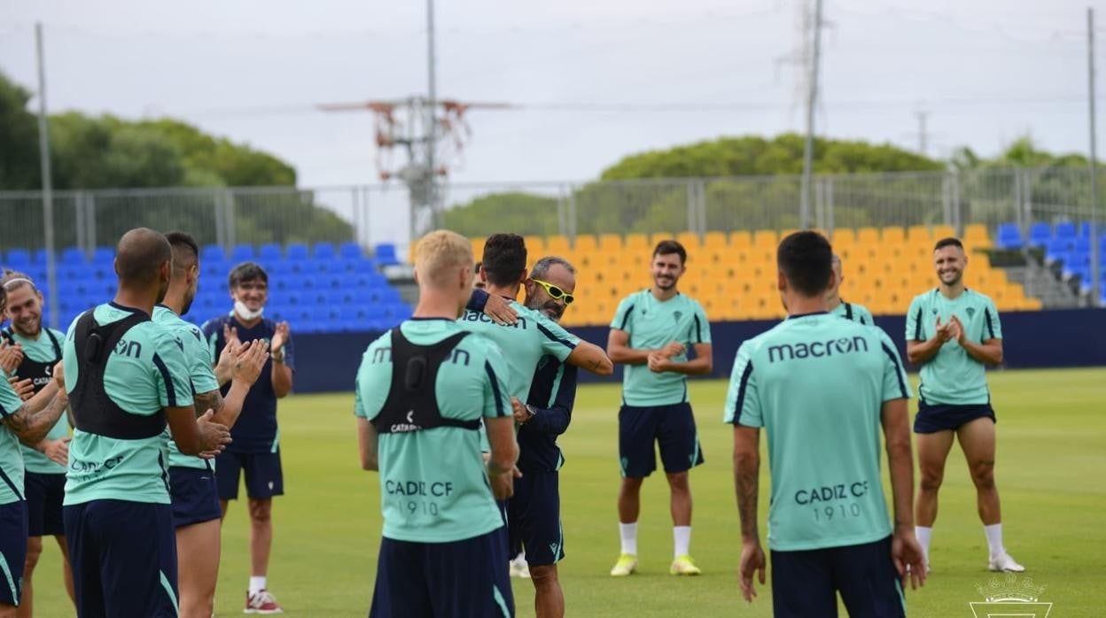 sobrino ha entrenado de nuevo este miércoles a las órdenes de cervera.