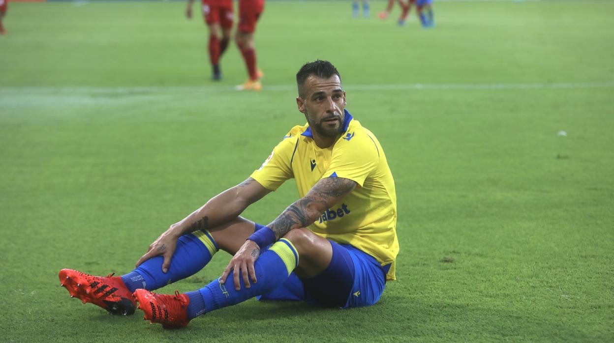 Álvaro Negredo, delantero del Cádiz CF.