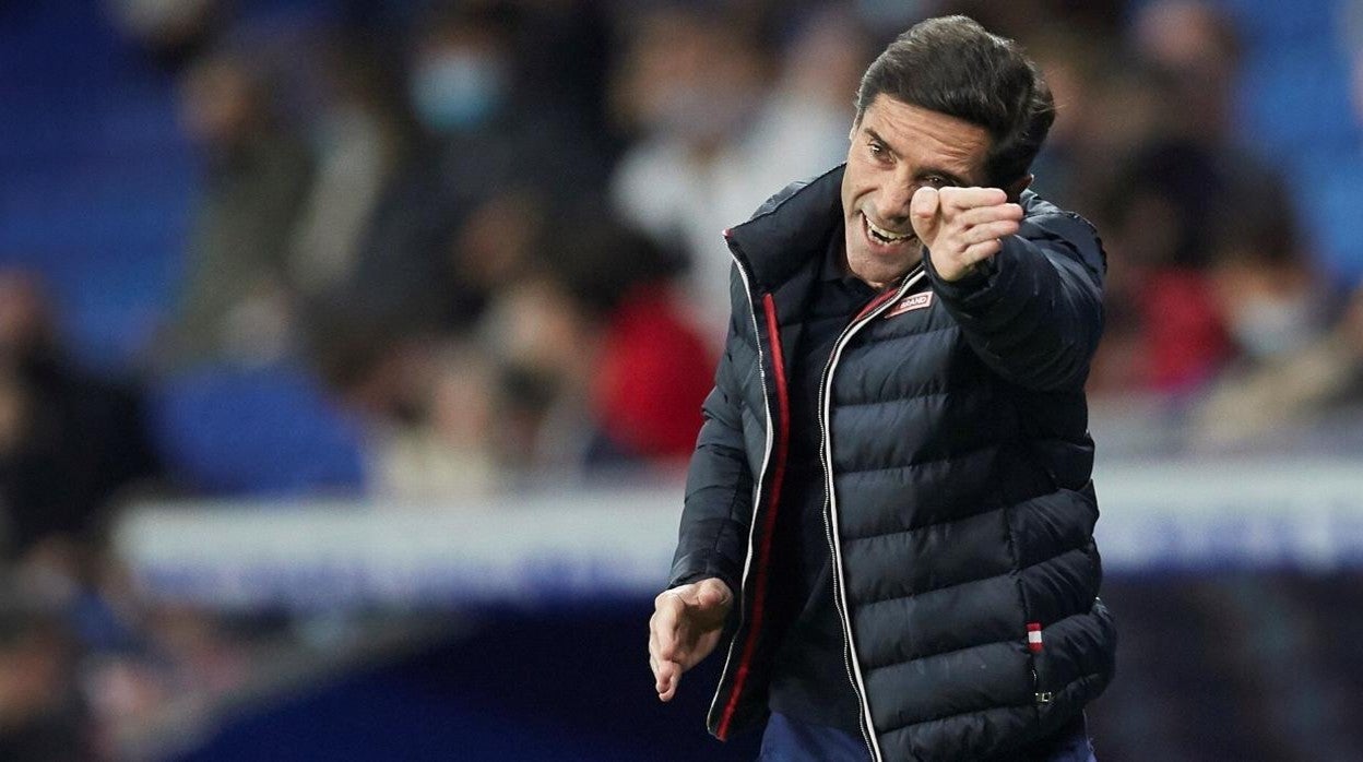 Marcelino García Toral dirigiendo un partido del Athletic.