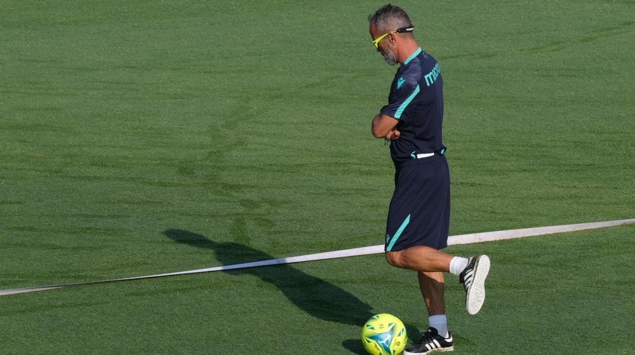 cervera, en un entrenamiento.