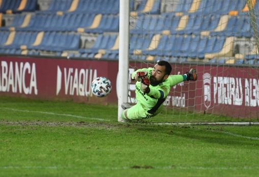 David Gil, portero titular del Cádiz CF en la Copa del Rey.