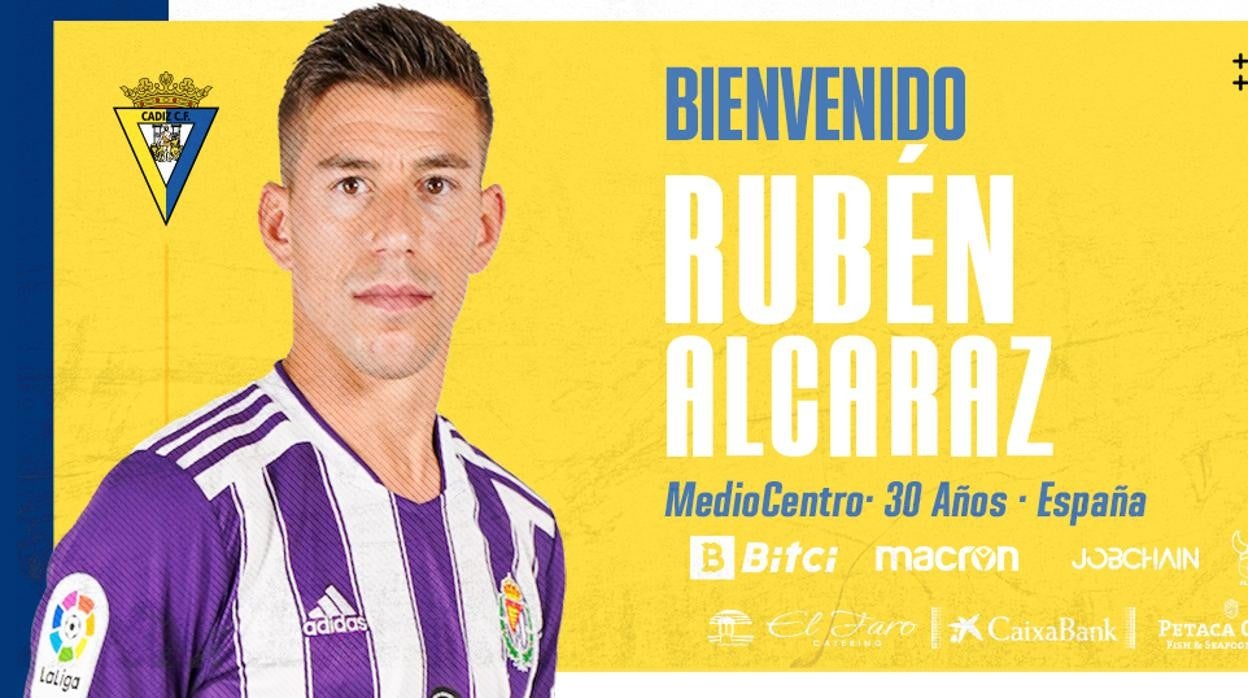 Rubén Alcaraz es nuevo jugador del Cádiz CF.