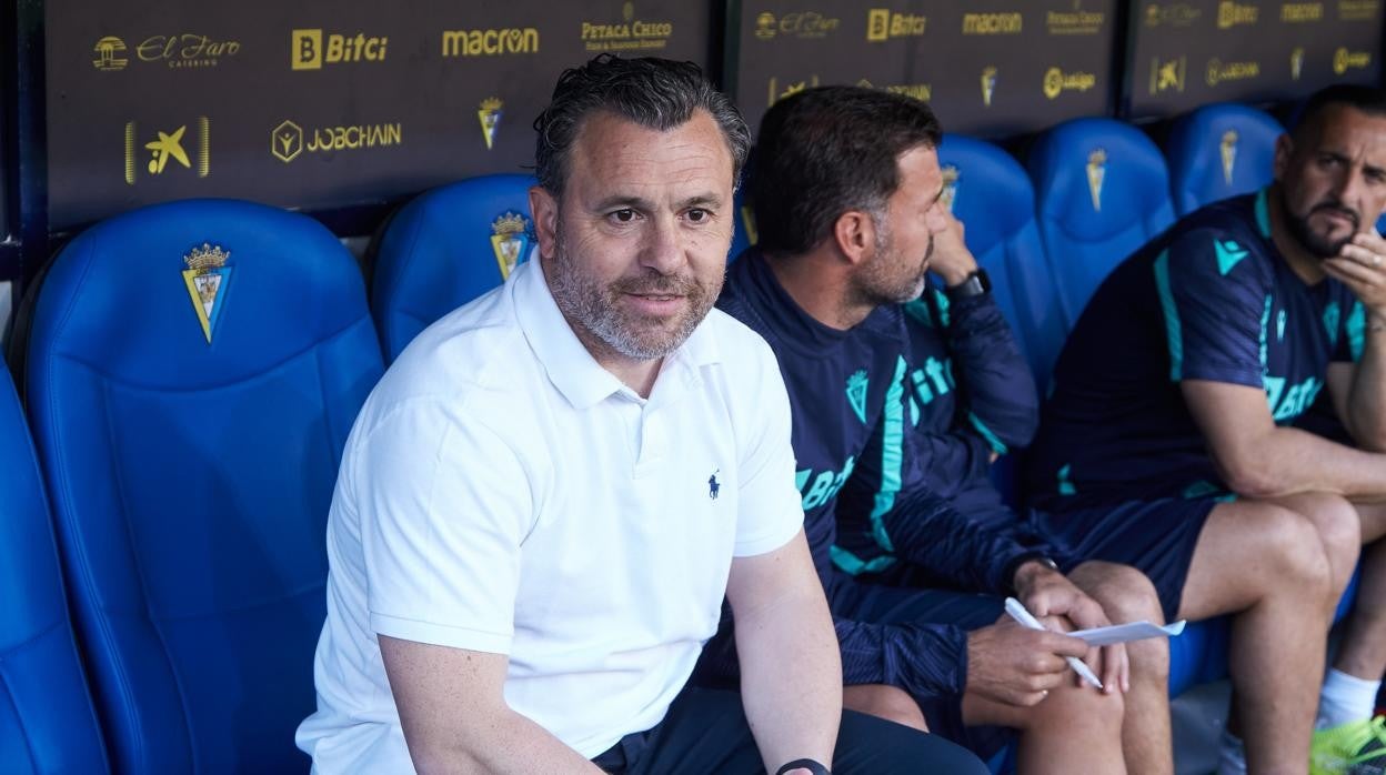 Sergio González, sonriente antes de comenzar el encuentro