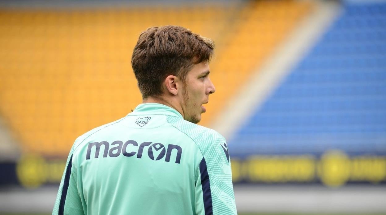 Alejo, en un entrenamiento en Carranza.