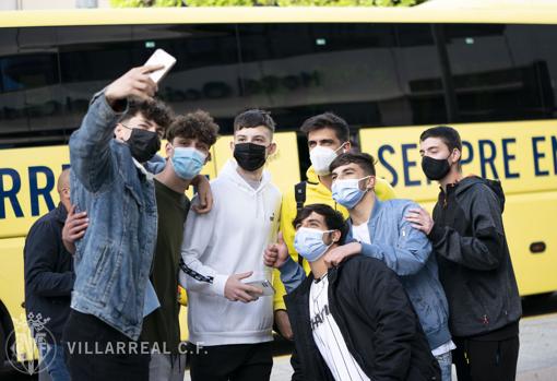 El Villarreal llegó a Cádiz en la tarde del sábado.