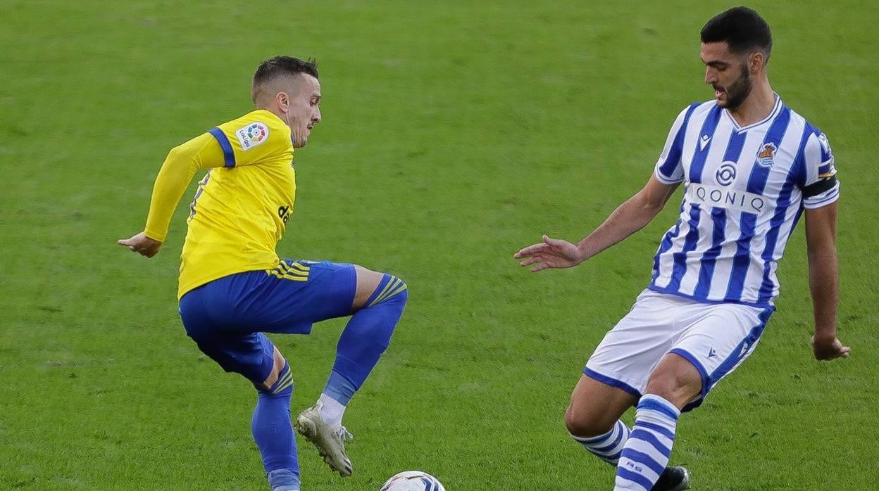 Encuentro entre Cádiz y Real Sociedad de la temporada pasada