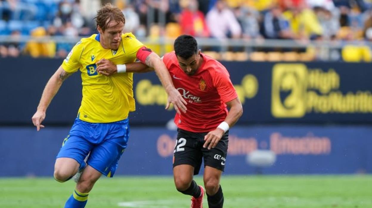 Álex en el partido ante el Mallorca de la primera vuelta