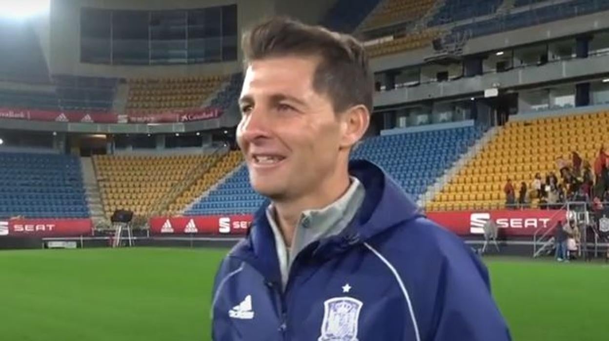 Jesus Casas, en Carranza, con la selección.