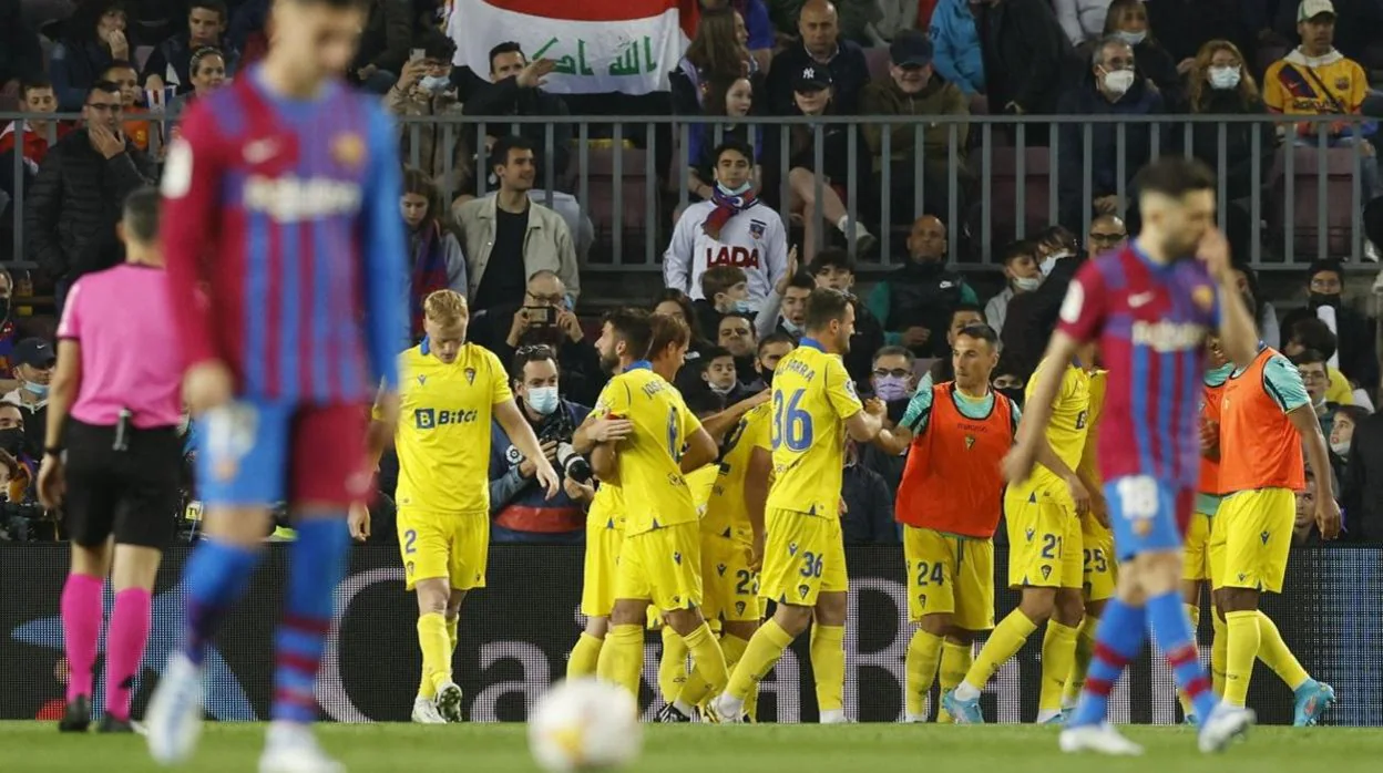 El Cádiz asaltó el Camp Nou en el último enfrentamiento entre ambos