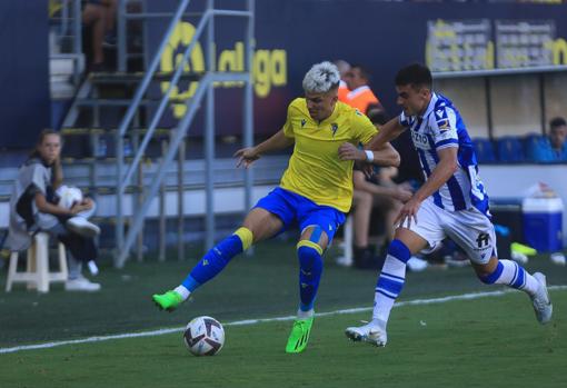 Iván Alejo en el estreno liguero esta temporada ante la Real Sociedad.