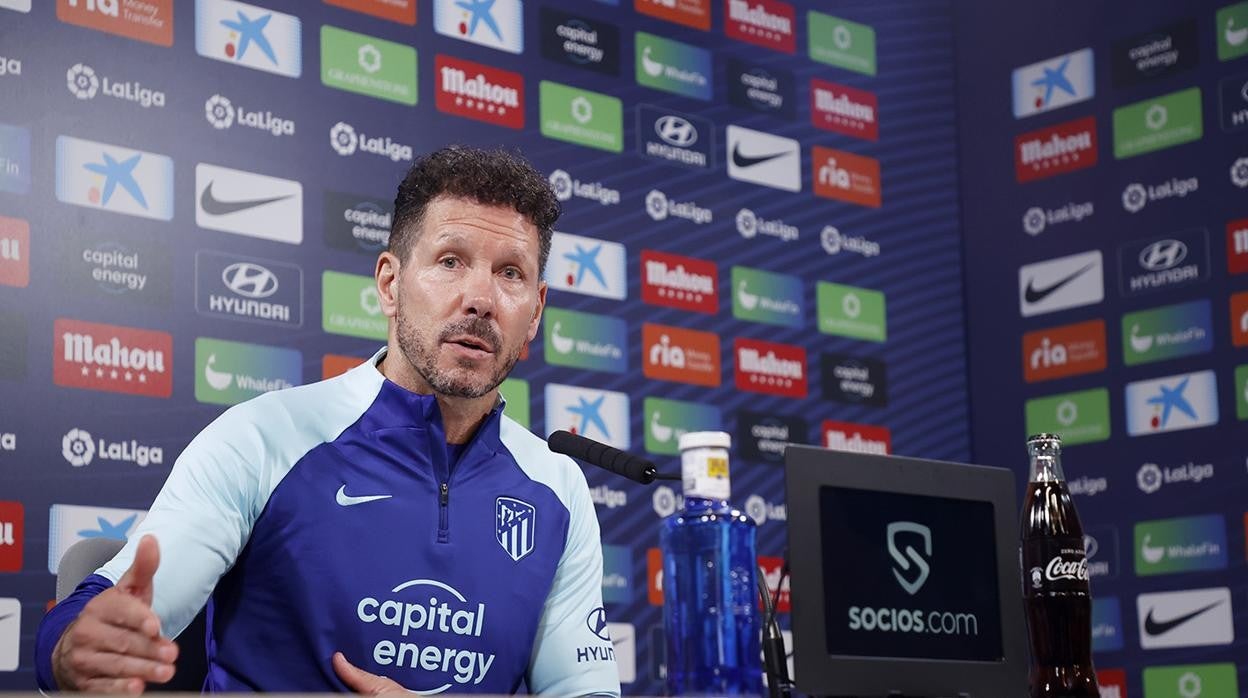 Diego Pablo Simeone, en rueda de prensa.