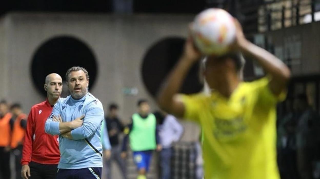 Sergio en el partido ante el Real Unión