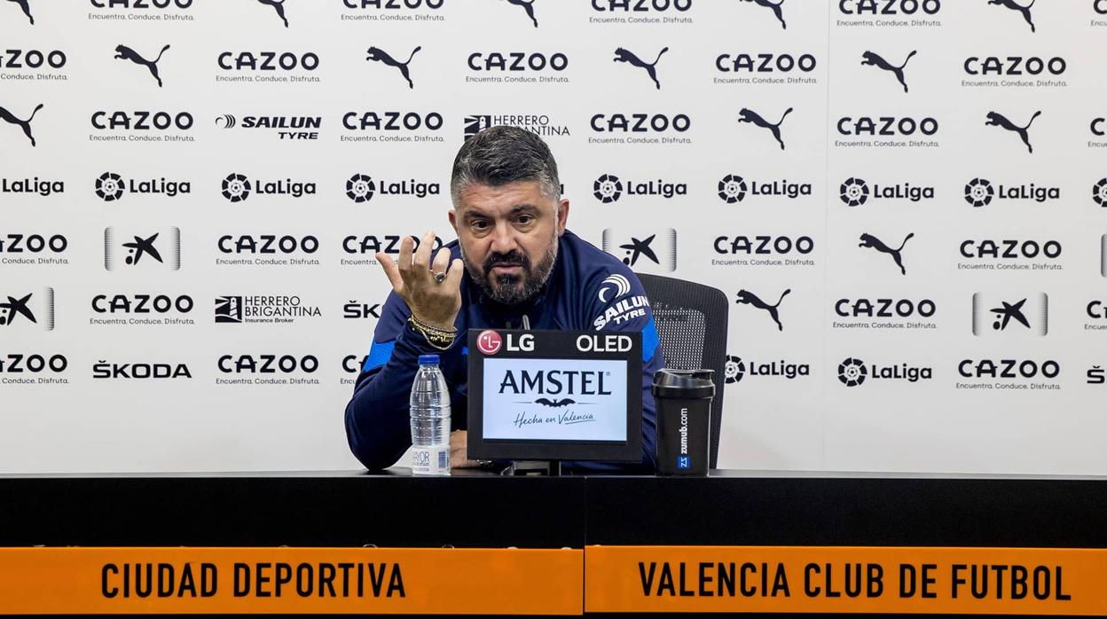 gennaro gattuso, en rueda de prensa.