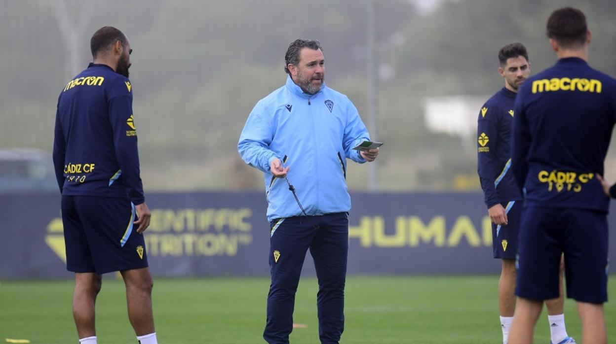 Sergio, en un entrenamiento.