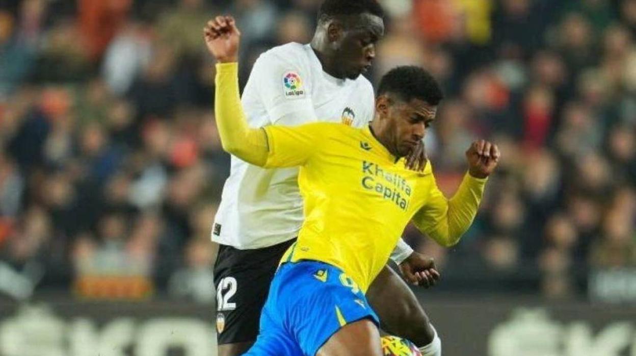 Choco Lozano en el partido ante el Valencia