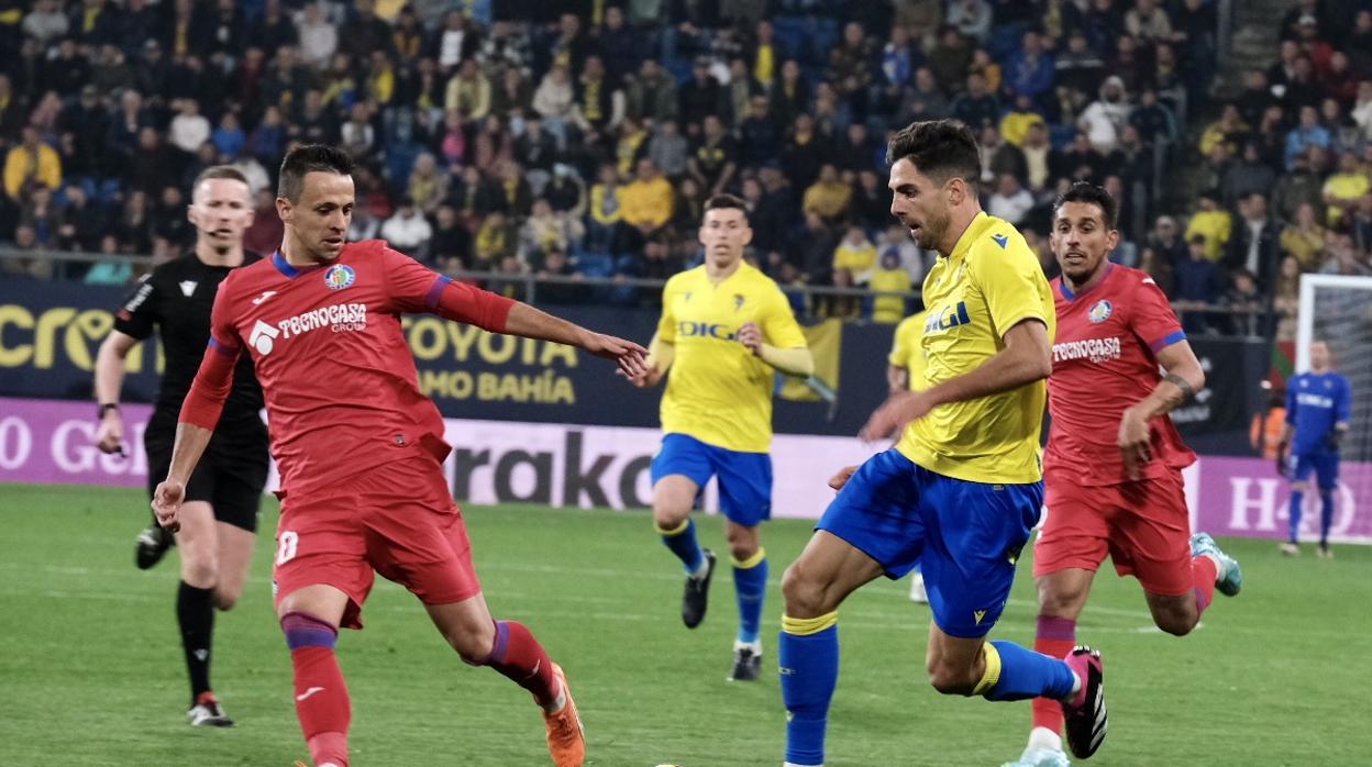 Sobrino marcó ante el Getafe.