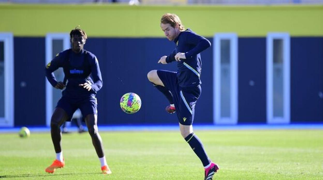 Álex, en un entreno.