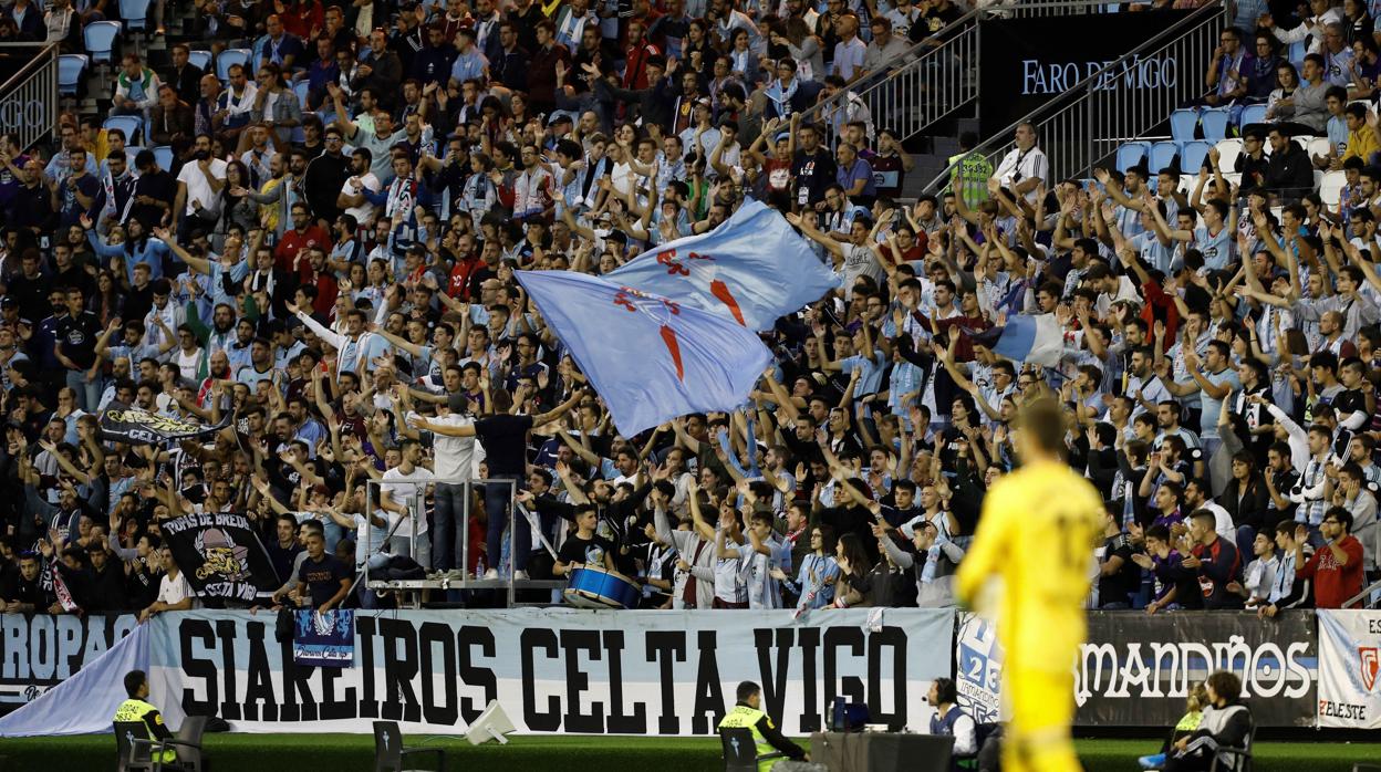 La afición del Celta estará presente en Cádiz el próximo domingo.