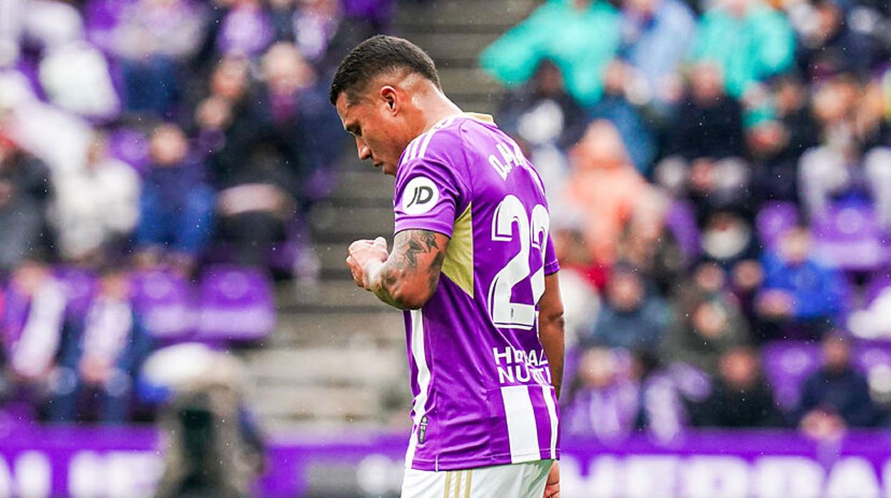 Machís en un partido con el Valladolid