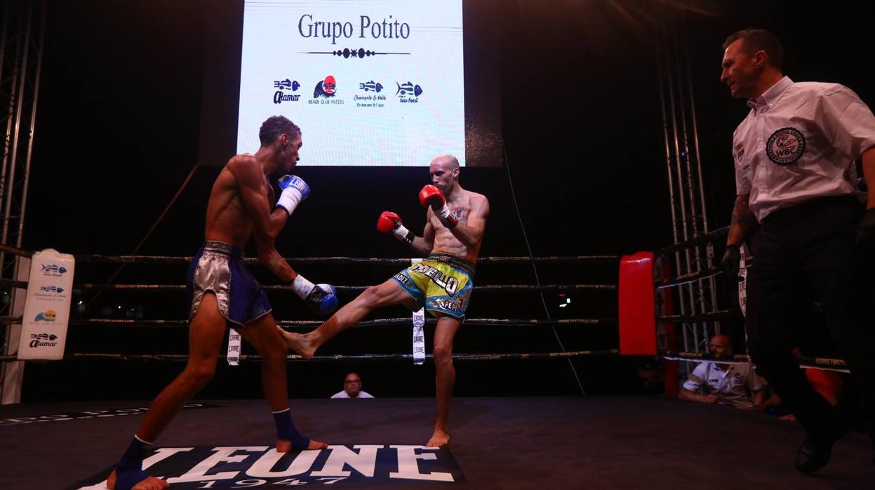 El gaditano Carlos Coello durante un combate celebrado en Cádiz.