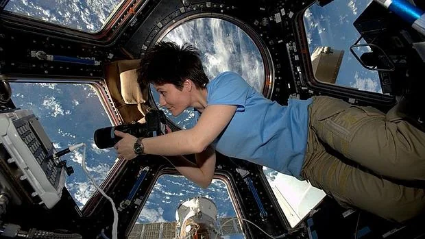 La astronauta Samantha Cristoforetti durante su estancia en la Estación Espacial Internacional (ISS)