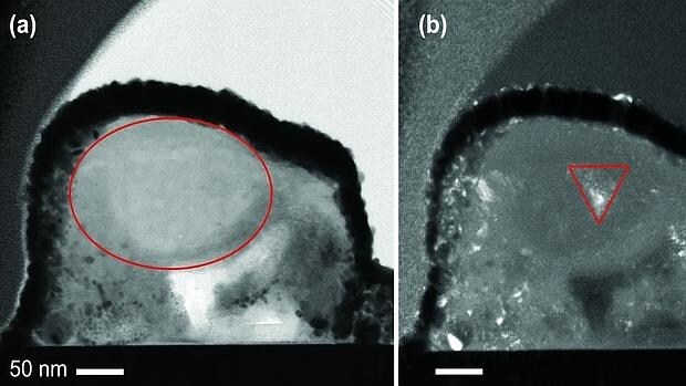 Las motas de polvo estelar fueron cortadas en finas láminas de 70 nanómetros