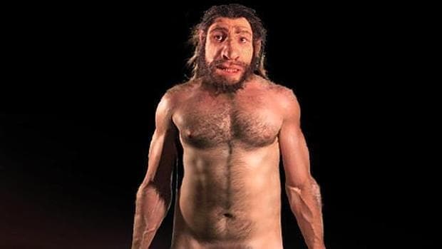Recreación de un neandertal en el Museo de Historia Natural de Nueva York