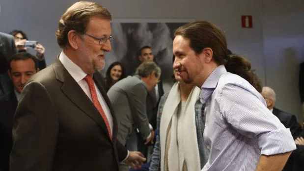 Mariano Rajoy y Pablo Iglesias, en un encuentro anterior