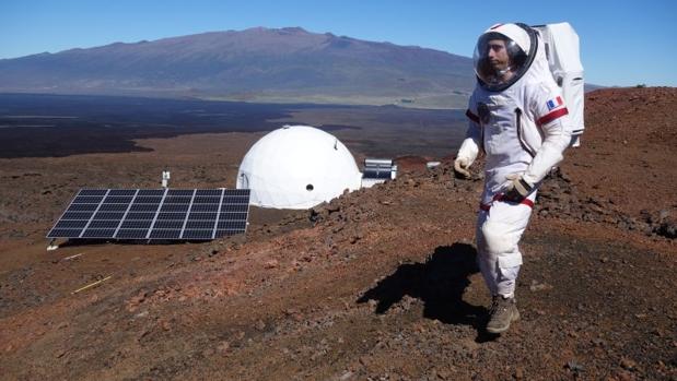 Exterior de la cúpula en Hawái en el que han permanecido aislados los seis científicos durante un año