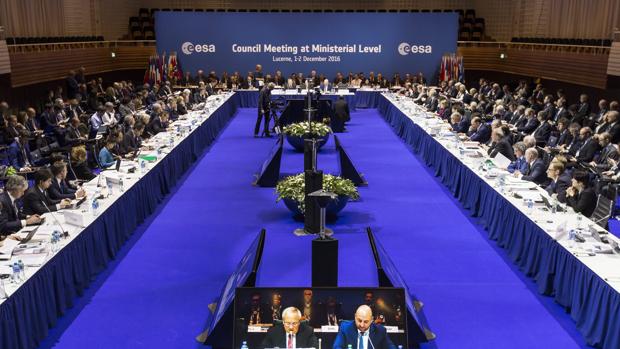 Reunión del consejo ministerial de la Agencia Espacial Europea (ESA) celebrada en Lucerna, (Suiza), el pasado 1 de diciembre