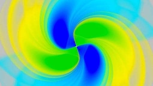 Modelo de ondas gravitacionales generadas a partir de la fusión de dos agujeros negros estelares