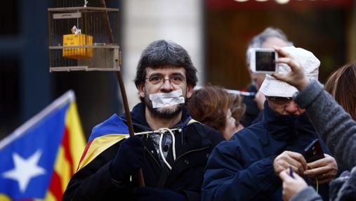 Gritos de «independencia» para arropar a Artur Mas