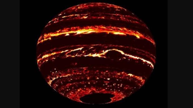 Imagen de Júpiter obtenida con datos de la sonda Juno