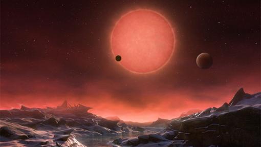 Ilustración de uno de los siete mundos de TRAPPIST-1, anunciados por la NASA el pasado febrero