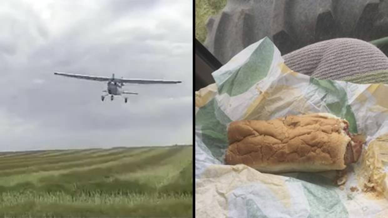 El piloto que usó su avioneta para llevar un bocadillo a su amigo