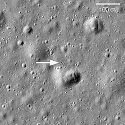 El rover Lunokhod 1, en su localización final