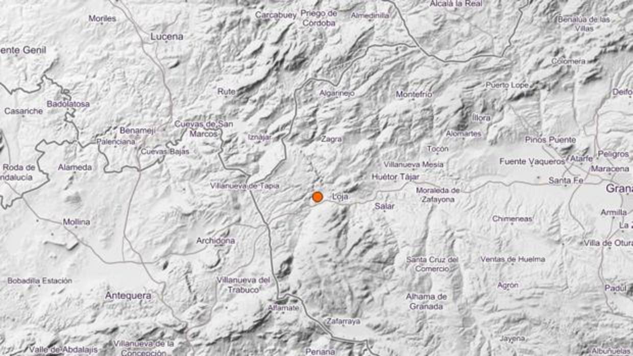 Registrado un terremoto de magnitud 3,2 y epicentro en Loja (Granada)