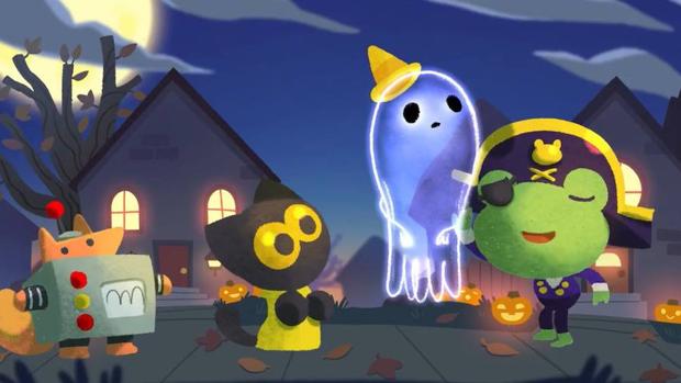 El doodle de Google en Halloween, «Jinx's Night Out»