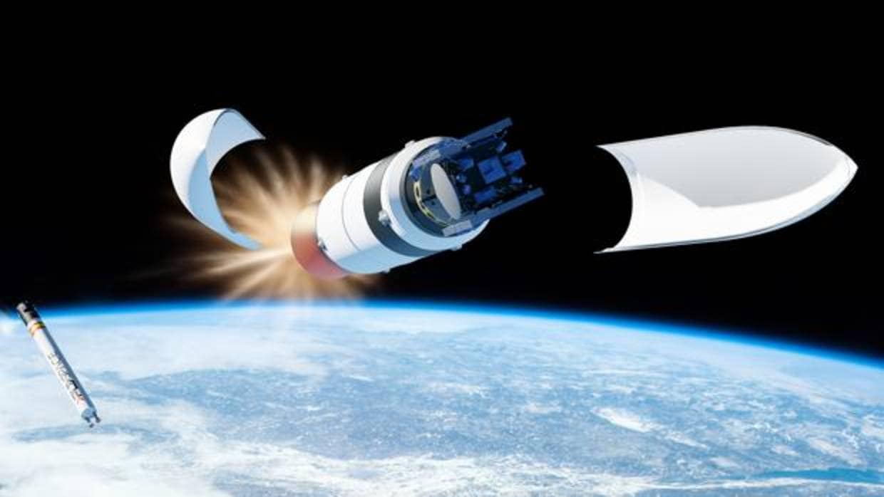 Representación del Arion 2, un cohete reutilizable de 20 metros de largo, diseñado para lanzar pequeños satélites al espacio