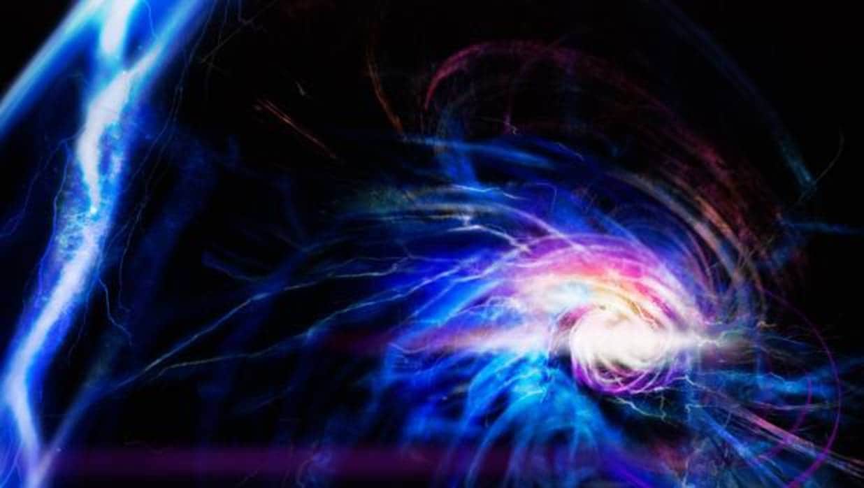 Representación de una bola de rayos cuántica