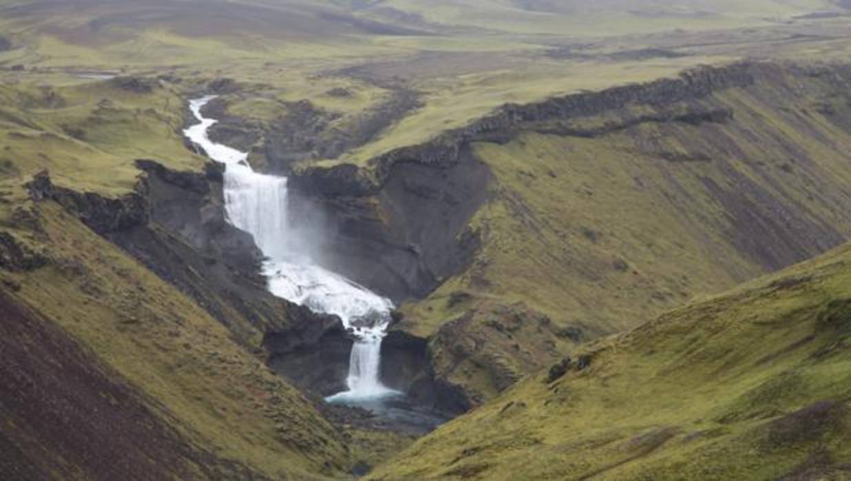 Parte de la fisura del Eldgjá al sur de Islandia