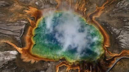Fuente caliente del Gran Prismatico, ParqueNacional de Yellowstone