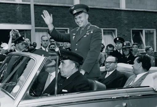 Gagarin, en Londres, como un héroe