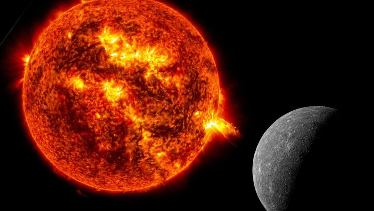 Las partículas emitidas por el Sol impactan continuamente sobre la superficie de planetas como Mercurio